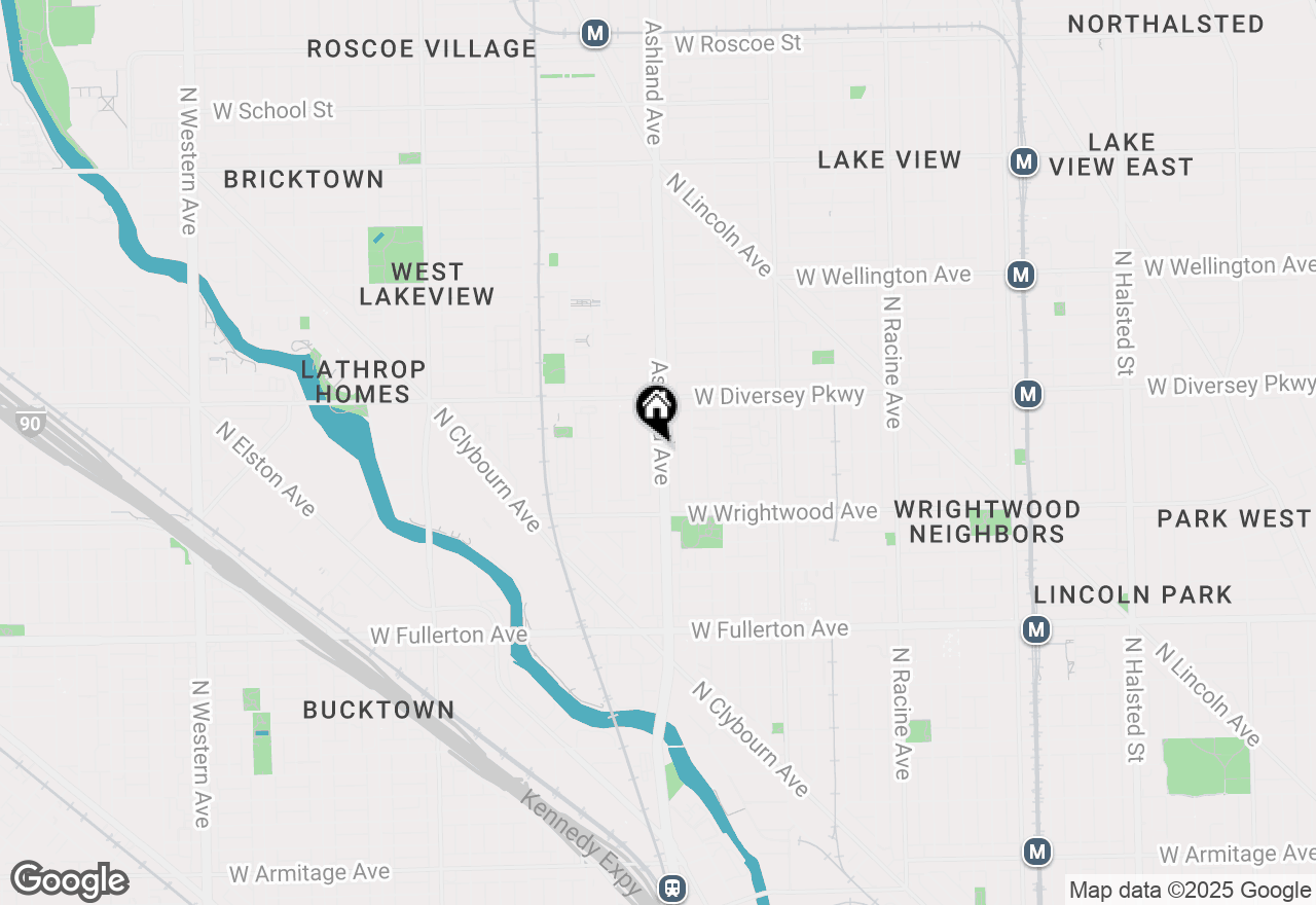 Map of 2702 N Ashland Avenue #1, Chicago, IL 60614