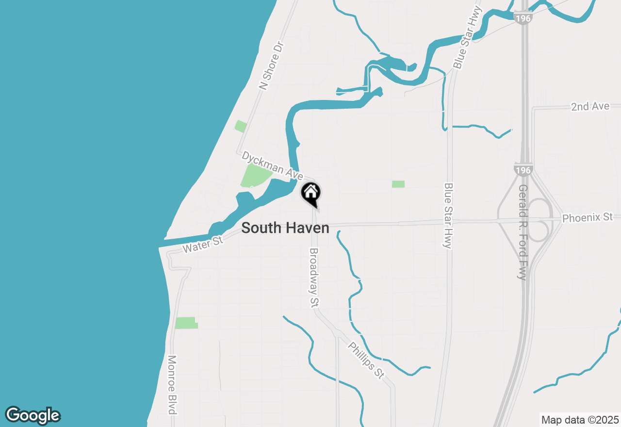 Map of 264 Broadway Street, South Haven, MI 49090