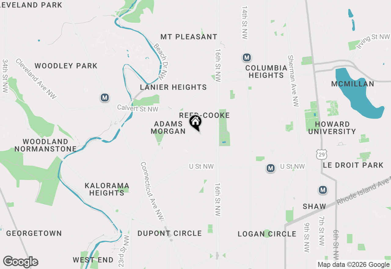 Map of 2315 Ontario Road Nw #1, Washington, DC 20009