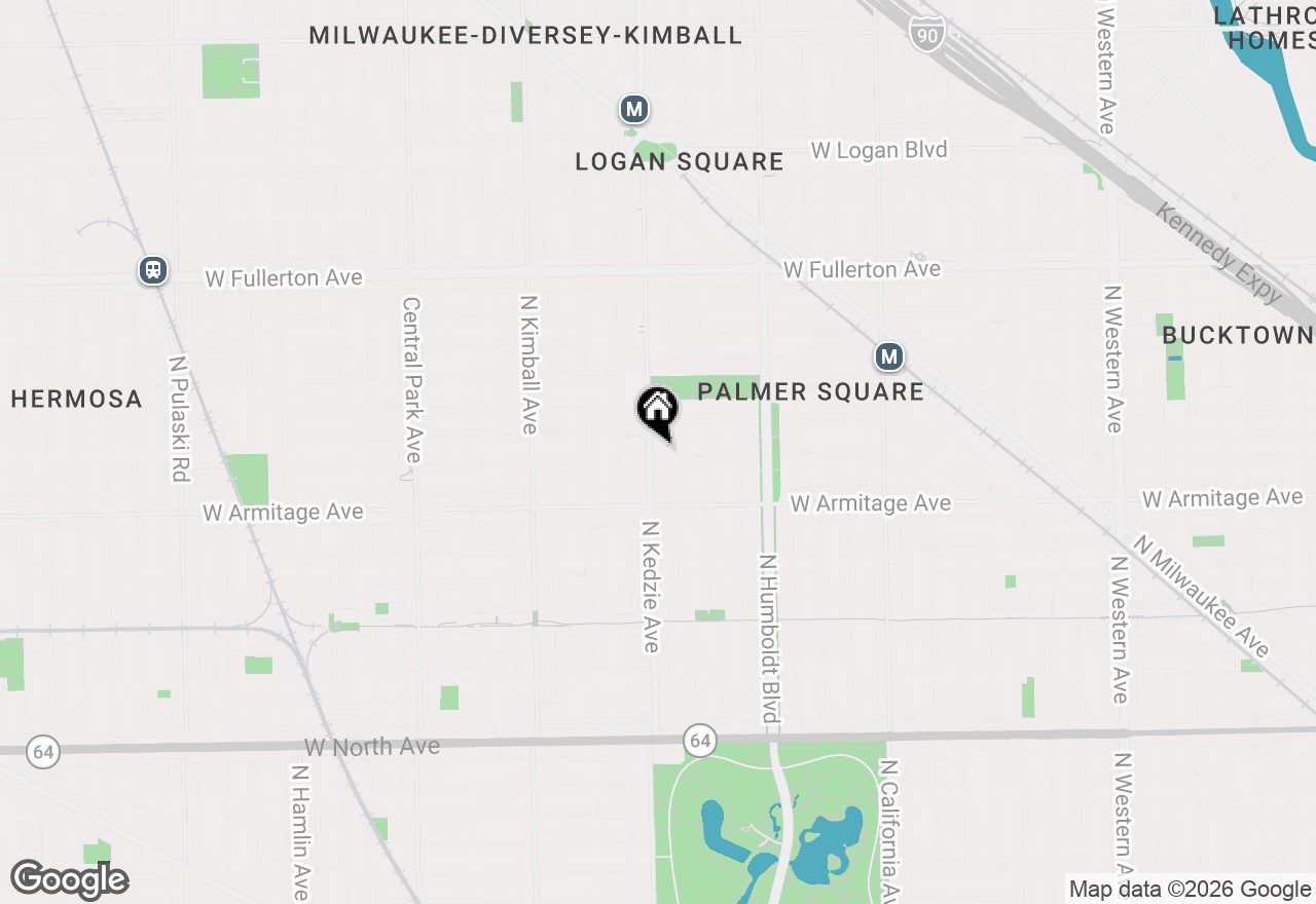 Map of 2057 N Kedzie Avenue #3, Chicago, IL 60647