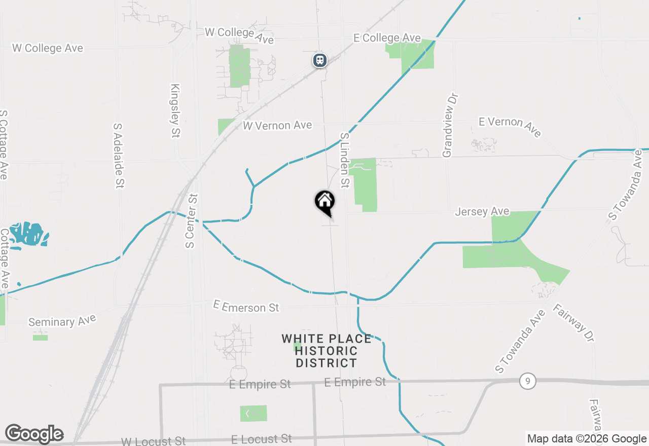 Map of 102 W Virginia Avenue, Normal, IL 61761