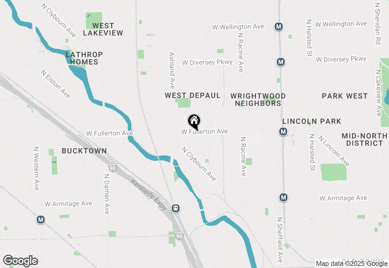 Map of 1455 W Fullerton Avenue #204, Chicago, IL 60614