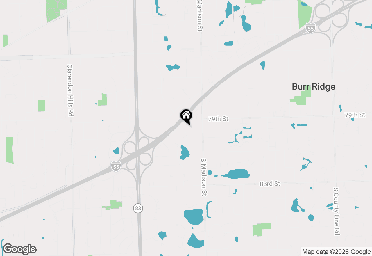 Map of 18 Tartan Ridge Road, Burr Ridge, IL 60527