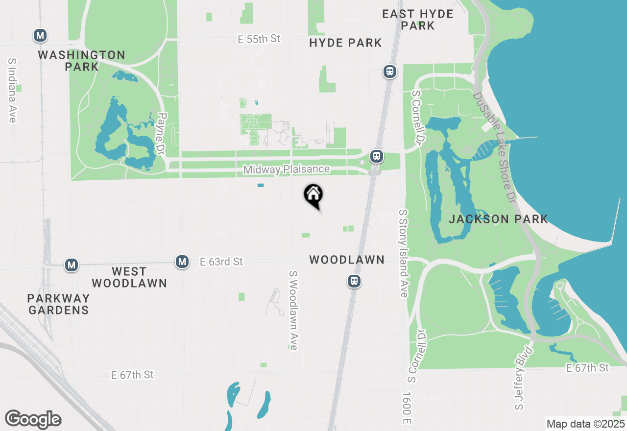 Map of 6123 S Kimbark Avenue #2N, Chicago, IL 60637