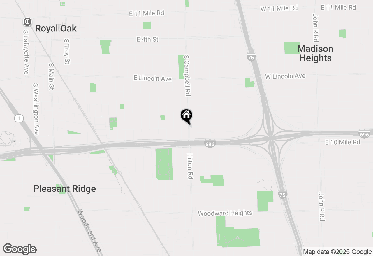 Map of 1420 S Campbell Road, Royal Oak, MI 48067