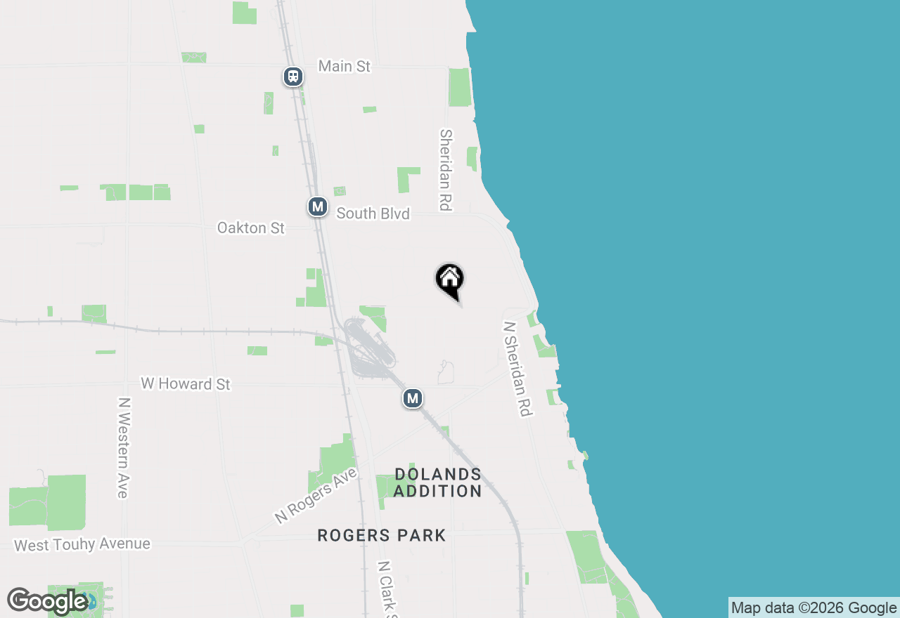 Map of 1554 W Juneway Terrace #2R, Chicago, IL 60626