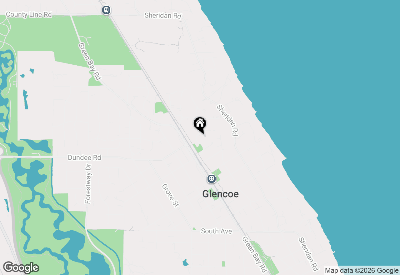 Map of 64 Crescent Drive, Glencoe, IL 60022