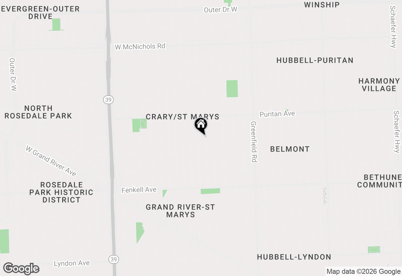 Map of 15780 Saint Marys Street, Detroit, MI 48227