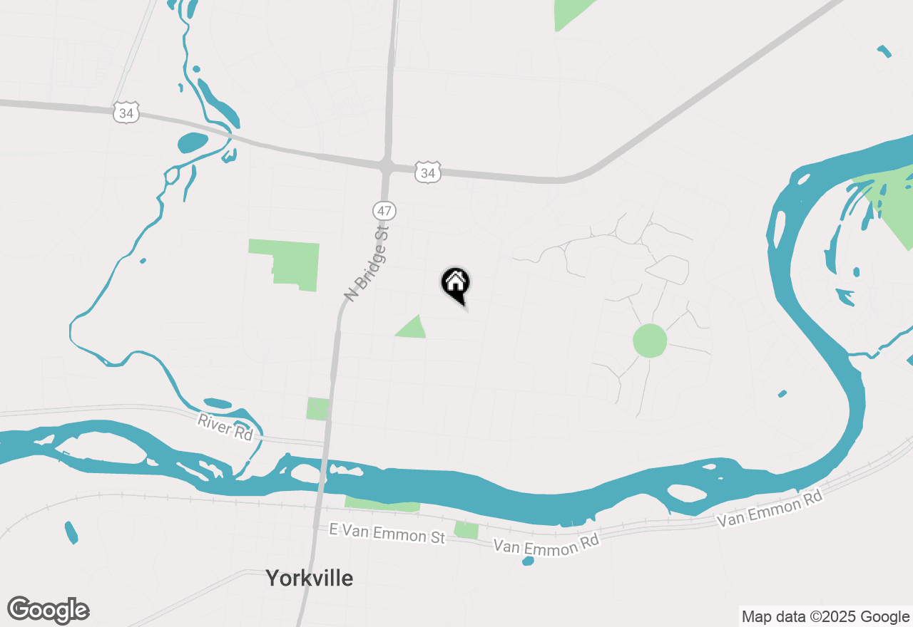 Map of 411 E Elm Street, Yorkville, IL 60560