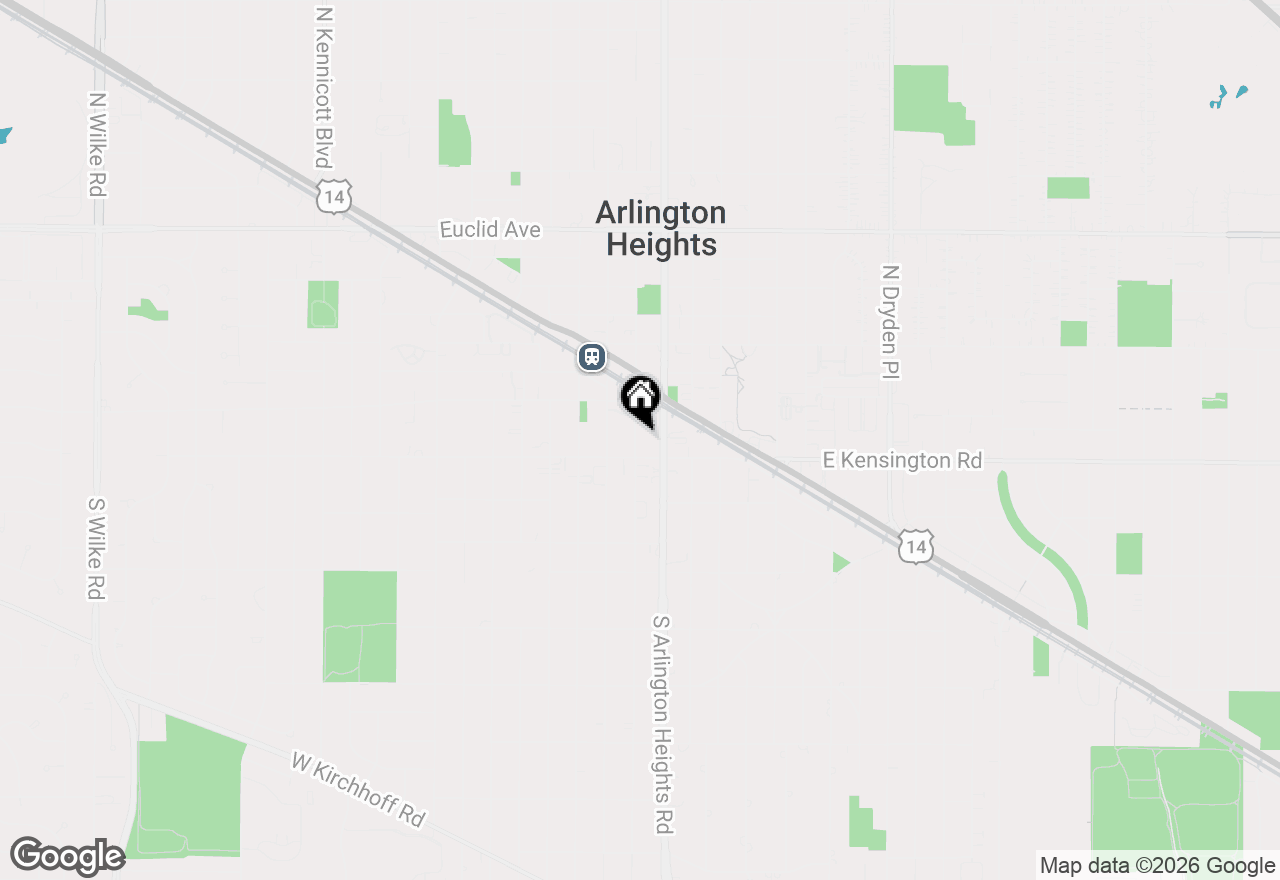 Map of 77 S Evergreen Avenue #407, Arlington Heights, IL 60005