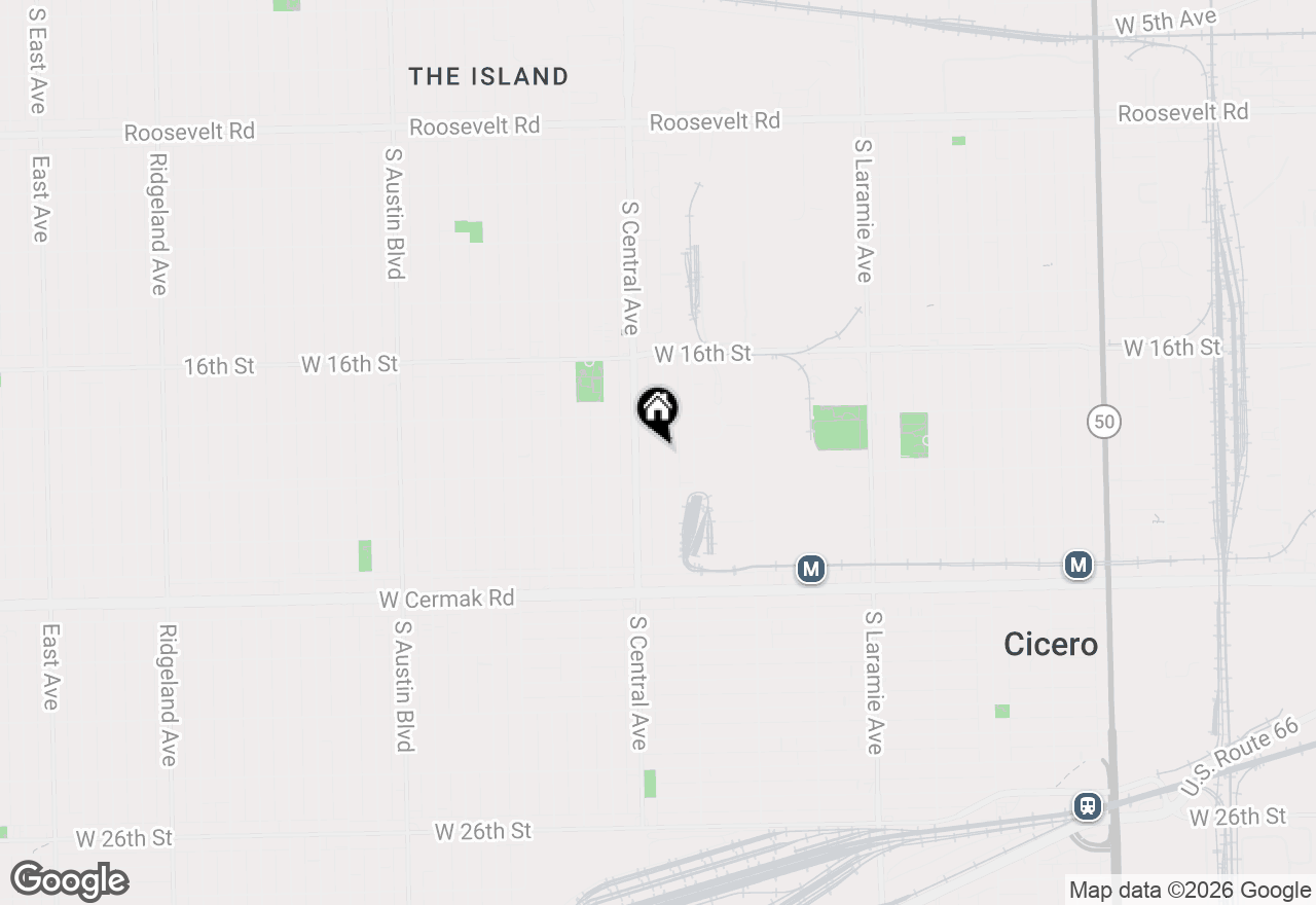 Map of 1824 S 55th Court #B, Cicero, IL 60804