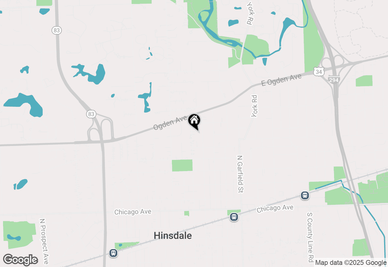 Map of 541 N Vine Street, Hinsdale, IL 60521