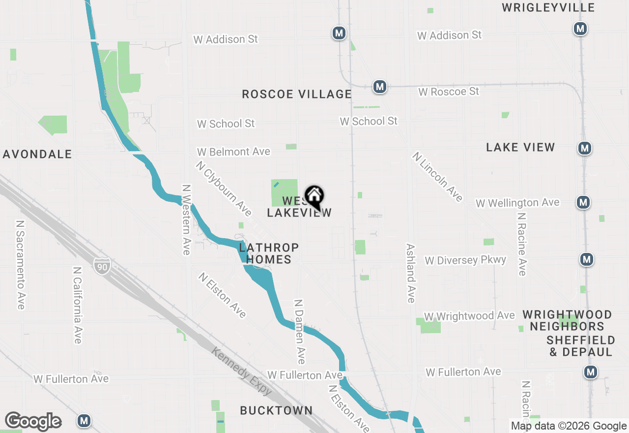 Map of 1926 W Oakdale Avenue, Chicago, IL 60657