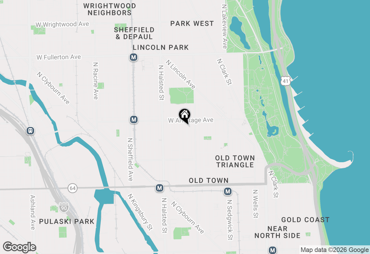 Map of 1946 N Howe Street, Chicago, IL 60614