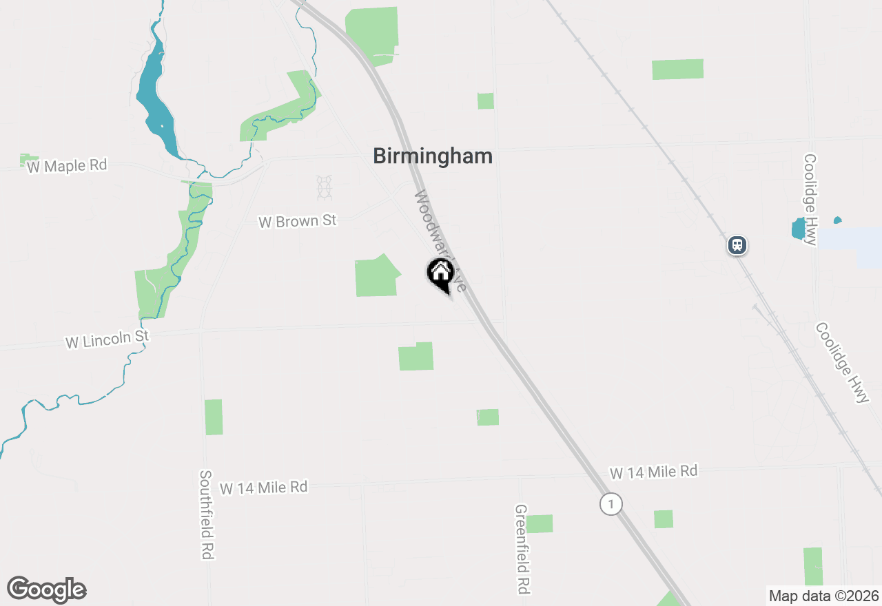 Map of 972 Ann Street, Birmingham, MI 48009