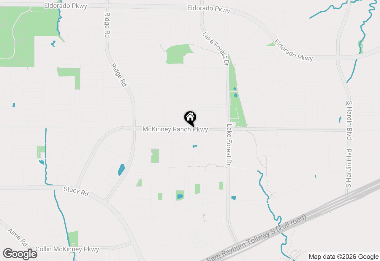 Map of 5405 Mountain Pointe Drive, Mckinney, TX 75070
