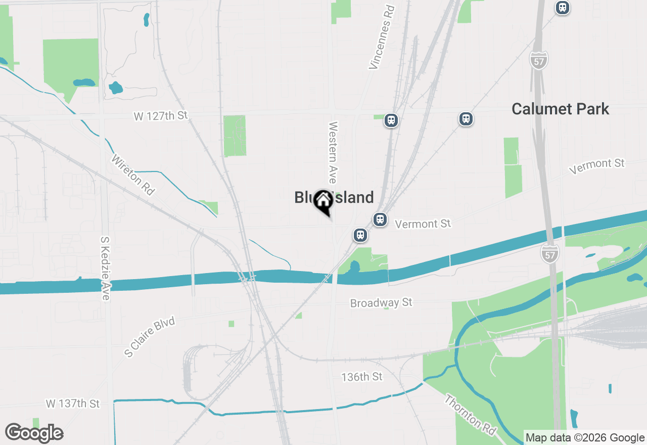 Map of 2418 Vermont Street, Blue Island, IL 60406