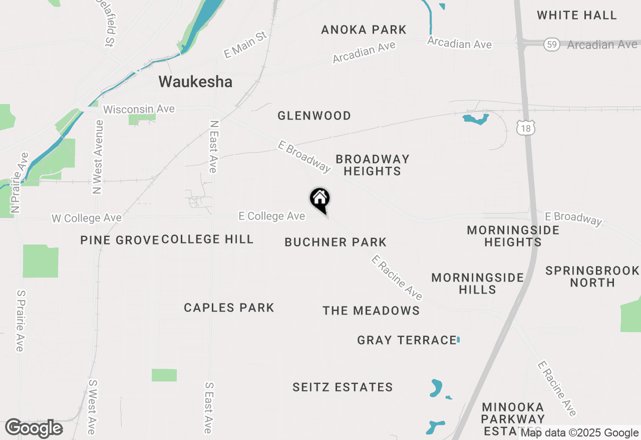 Map of 723 E College Ave, Waukesha, WI 53186