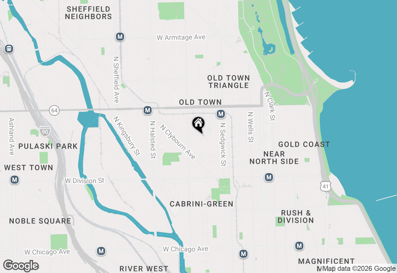 Map of 1413 N Mohawk Street, Chicago, IL 60610