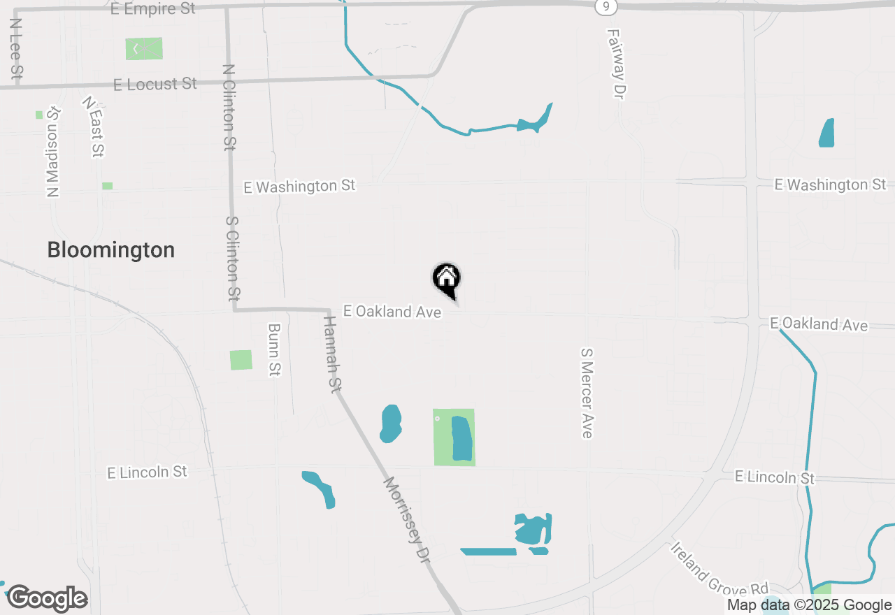 Map of 1506 E Oakland Avenue, Bloomington, IL 61701