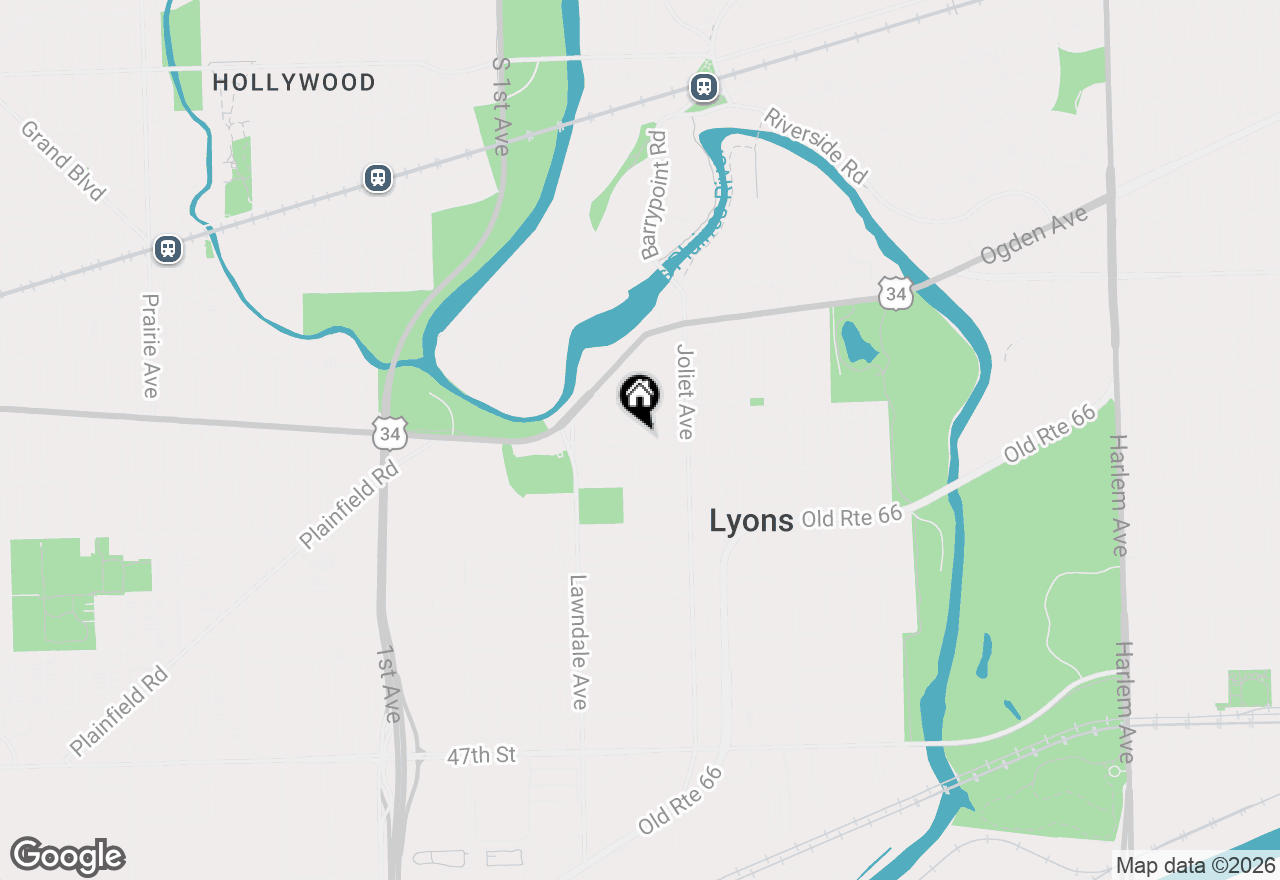 Map of 8043 Salisbury Avenue, Lyons, IL 60534