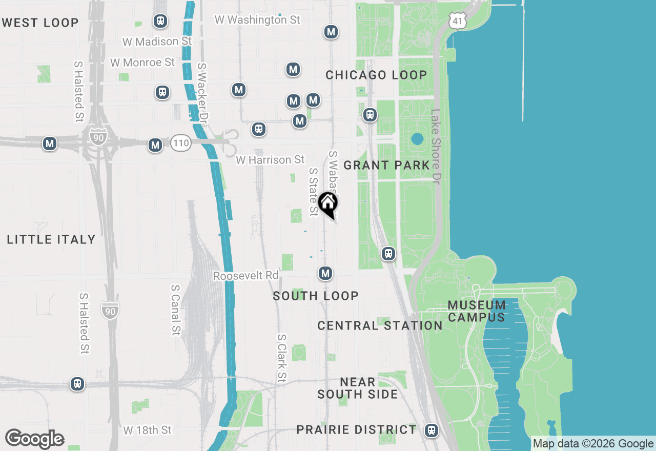 Map of 900 S Wabash Avenue #206, Chicago, IL 60605