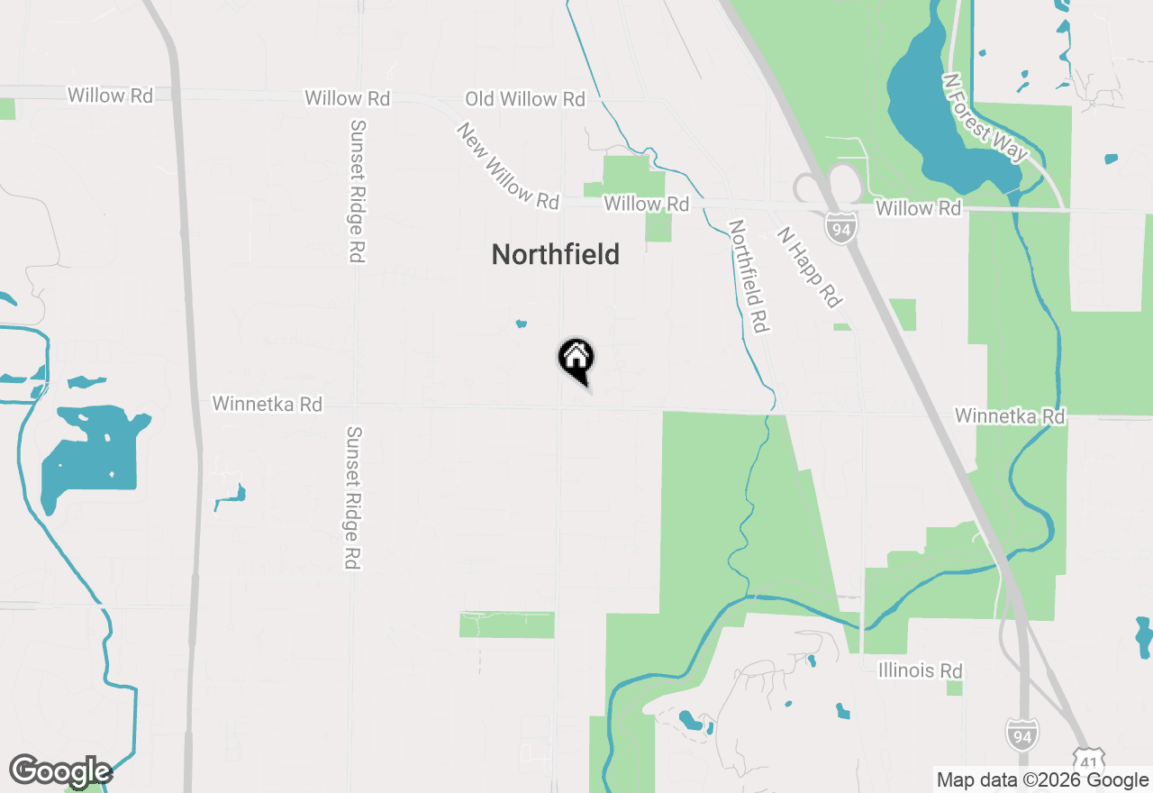 Map of 2033 Winnetka Road, Northfield, IL 60093