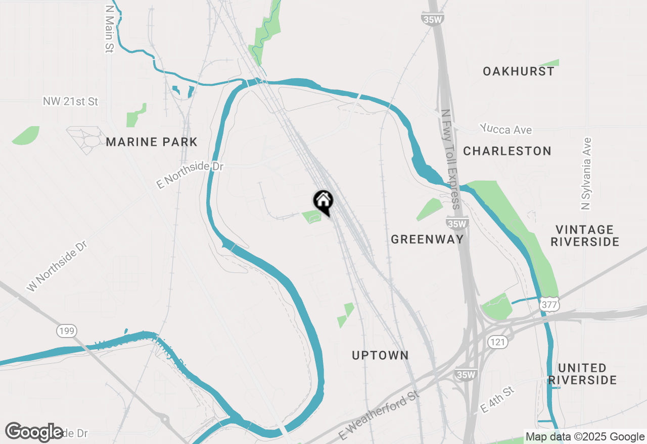 Map of 1105 Poindexter Street #B1, Fort Worth, TX 76102