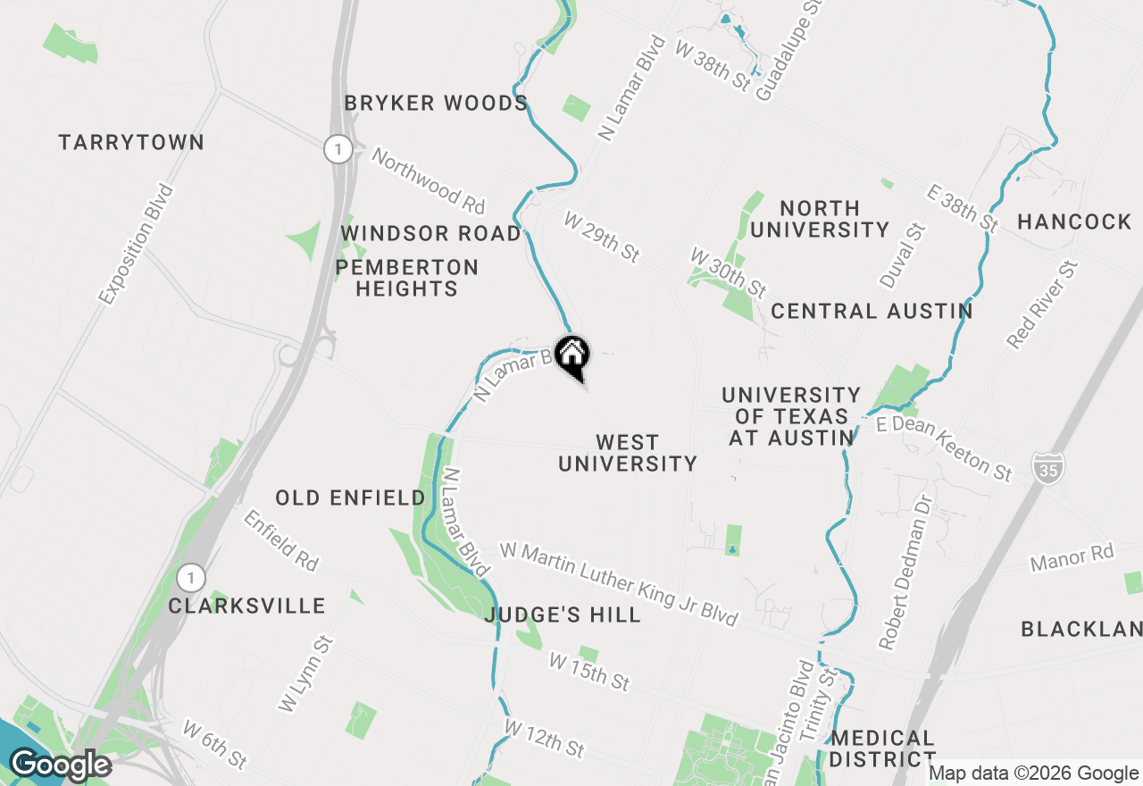 Map of 2511 San Gabriel St, Austin, TX 78705