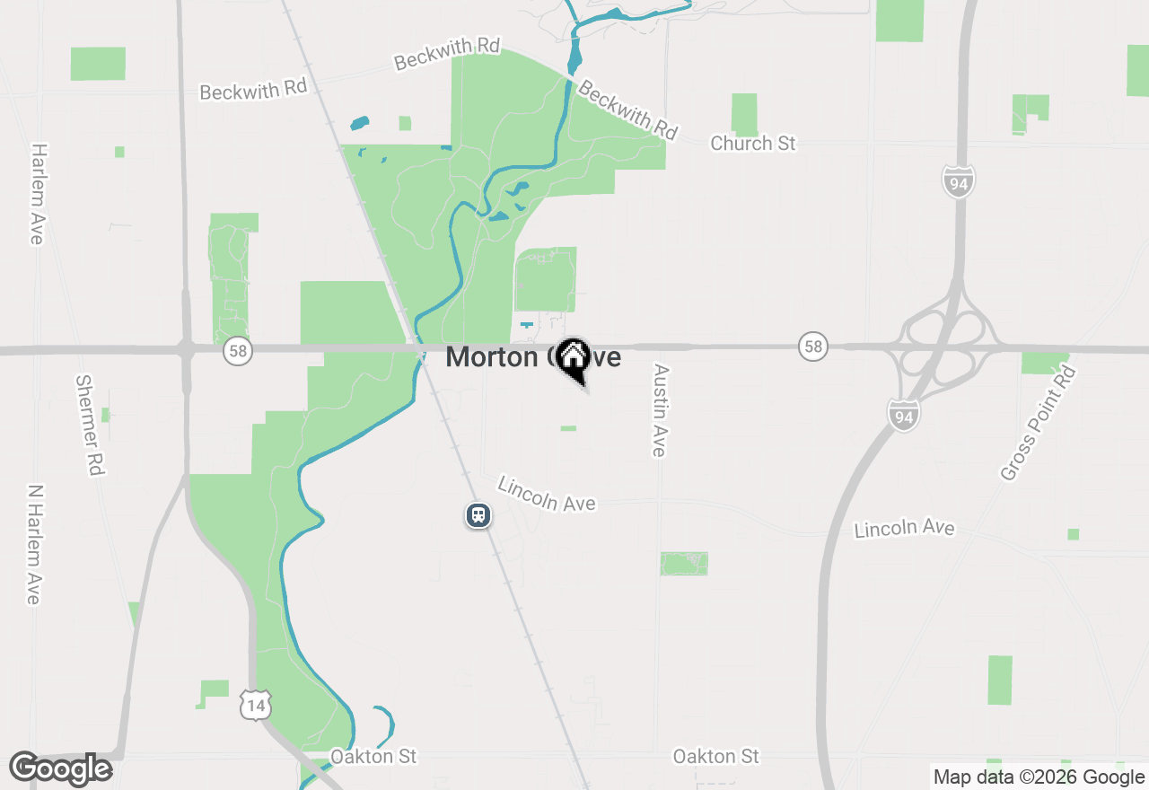Map of 6136 Crain Street, Morton Grove, IL 60053