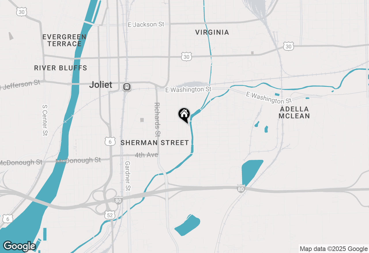 Map of 207 Iowa Avenue, Joliet, IL 60433