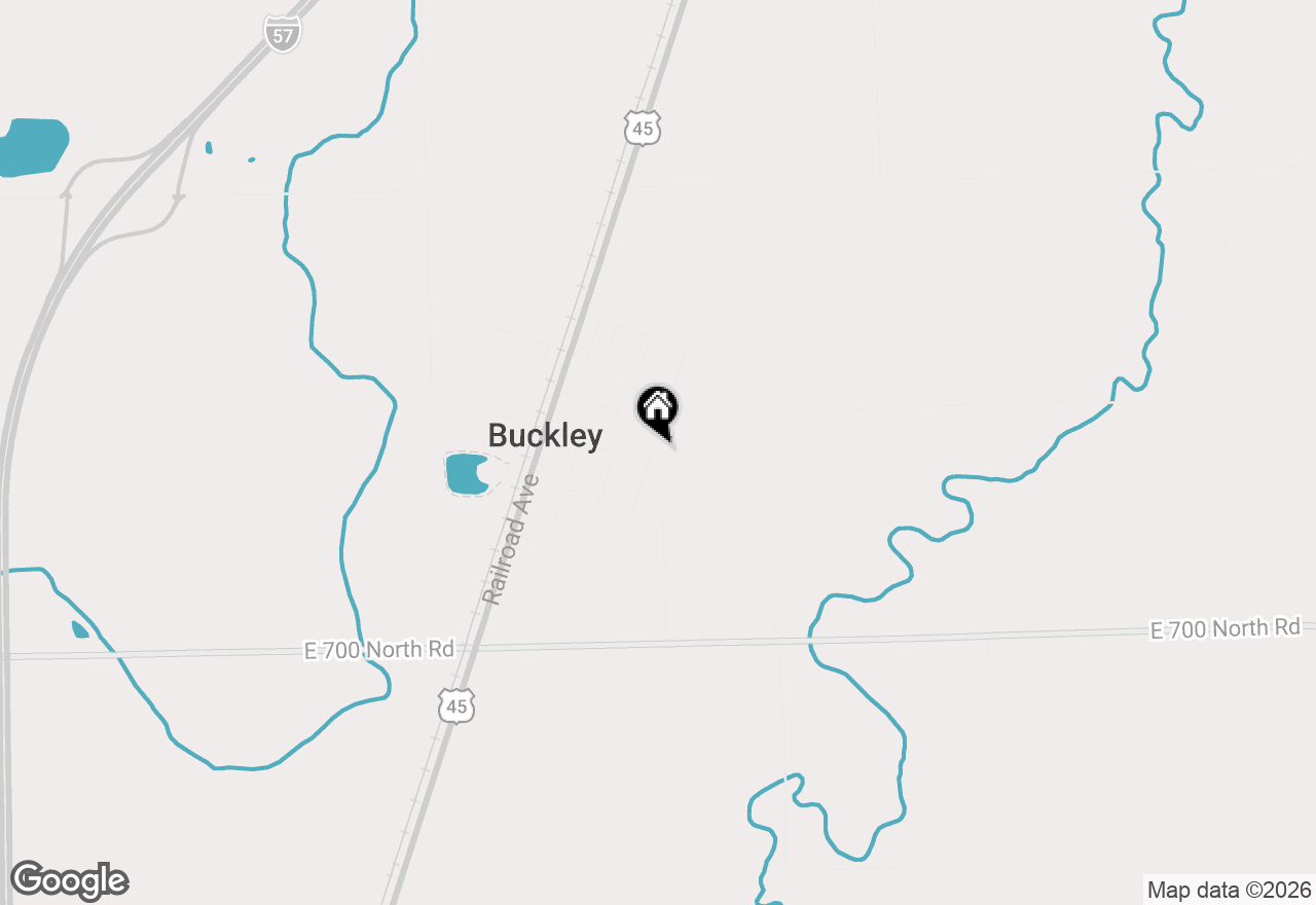 Map of 106 S Pine Street, Buckley, IL 60918