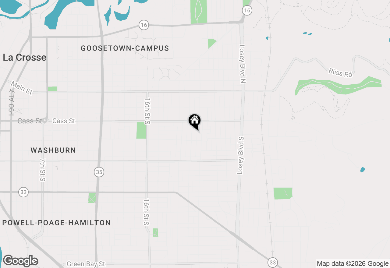 Map of 345 20th St S, La Crosse, WI 54601