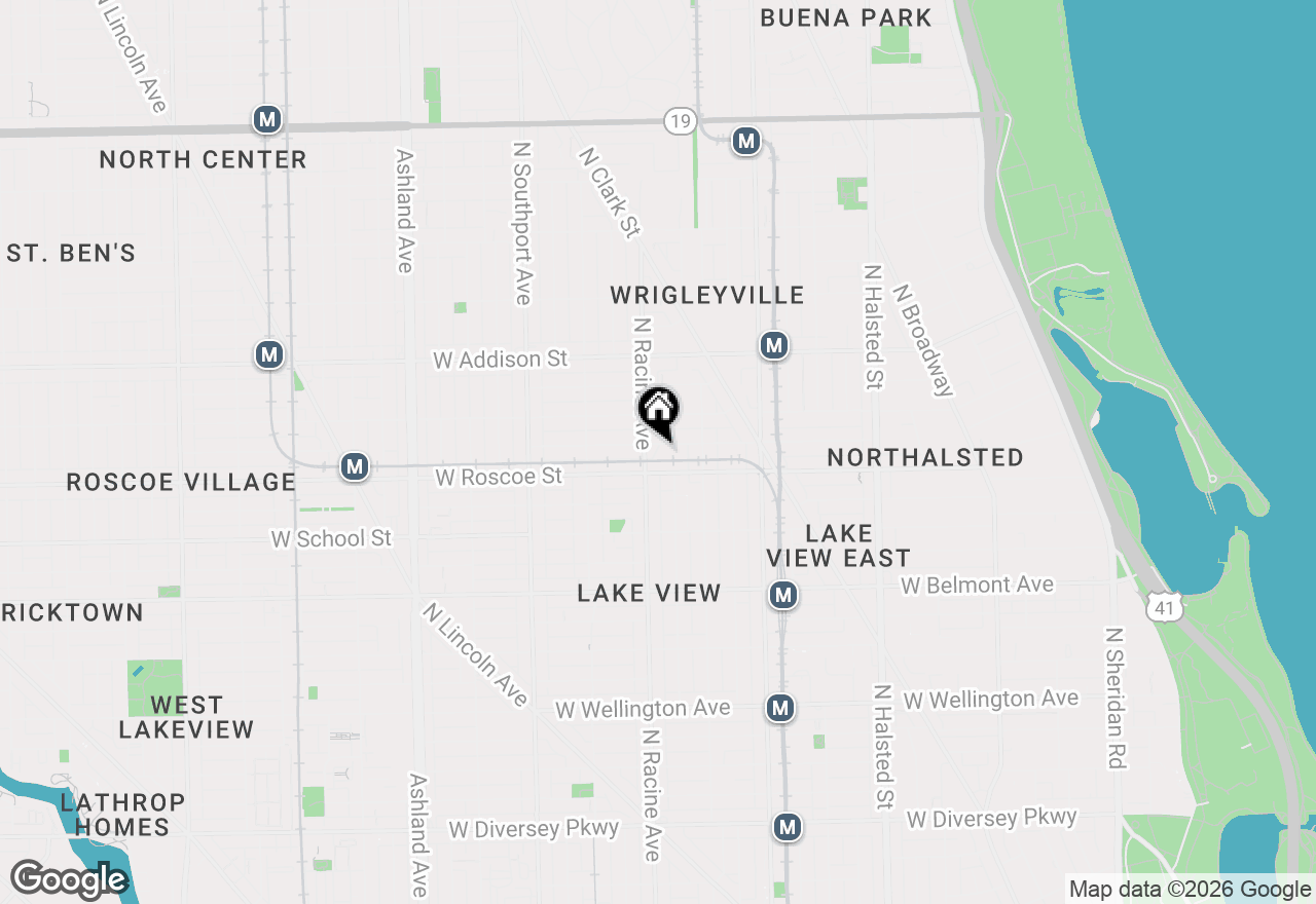 Map of 1145 W Newport Avenue #T, Chicago, IL 60657