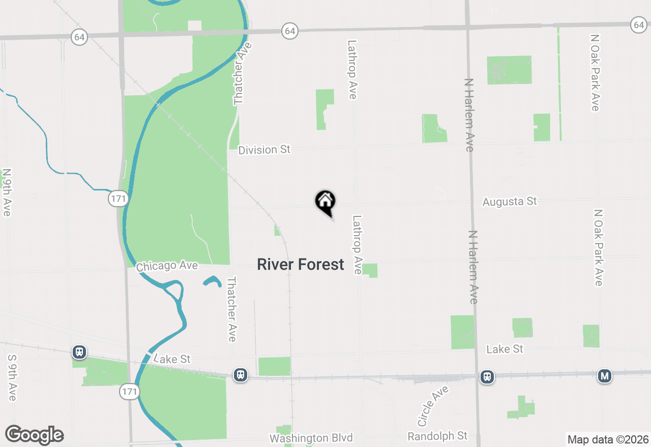 Map of 915 Franklin Avenue, River Forest, IL 60305