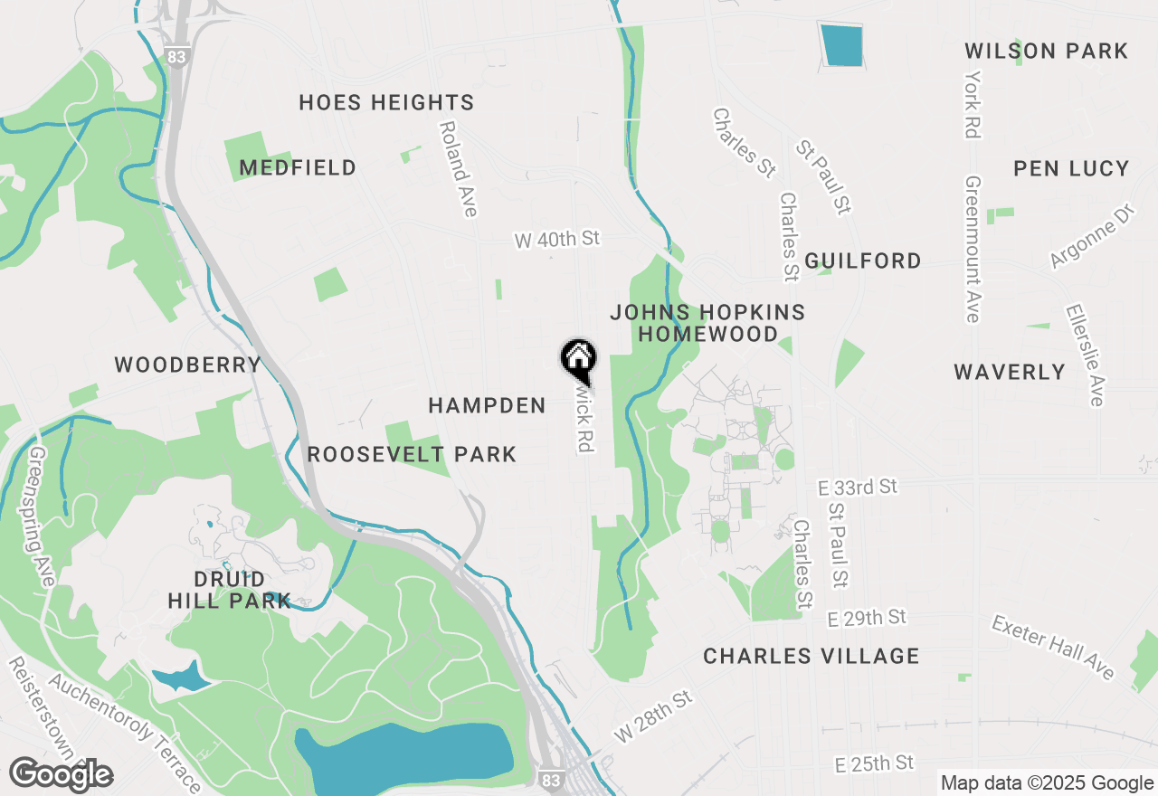 Map of 3600 Keswick Road #A, Baltimore, MD 21211