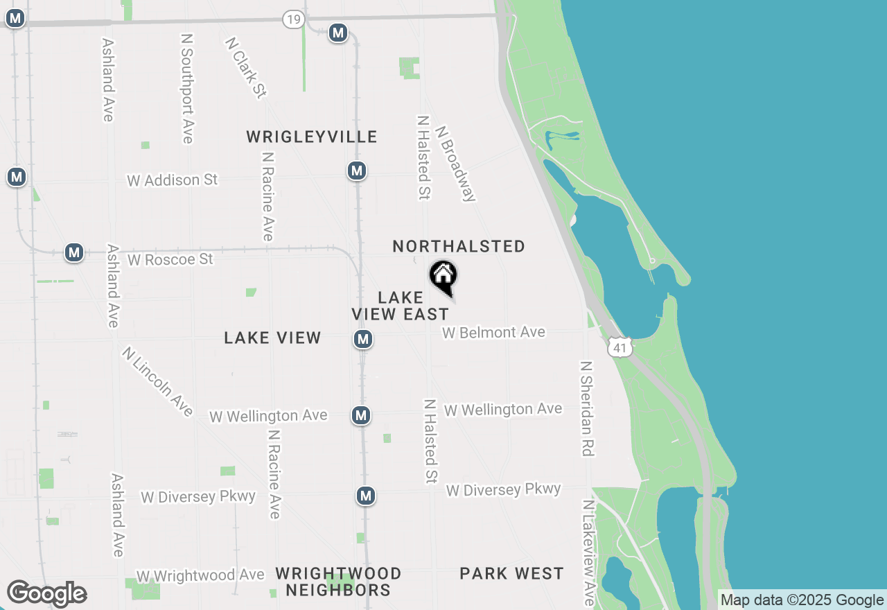 Map of 736 W Melrose Street #4W, Chicago, IL 60657