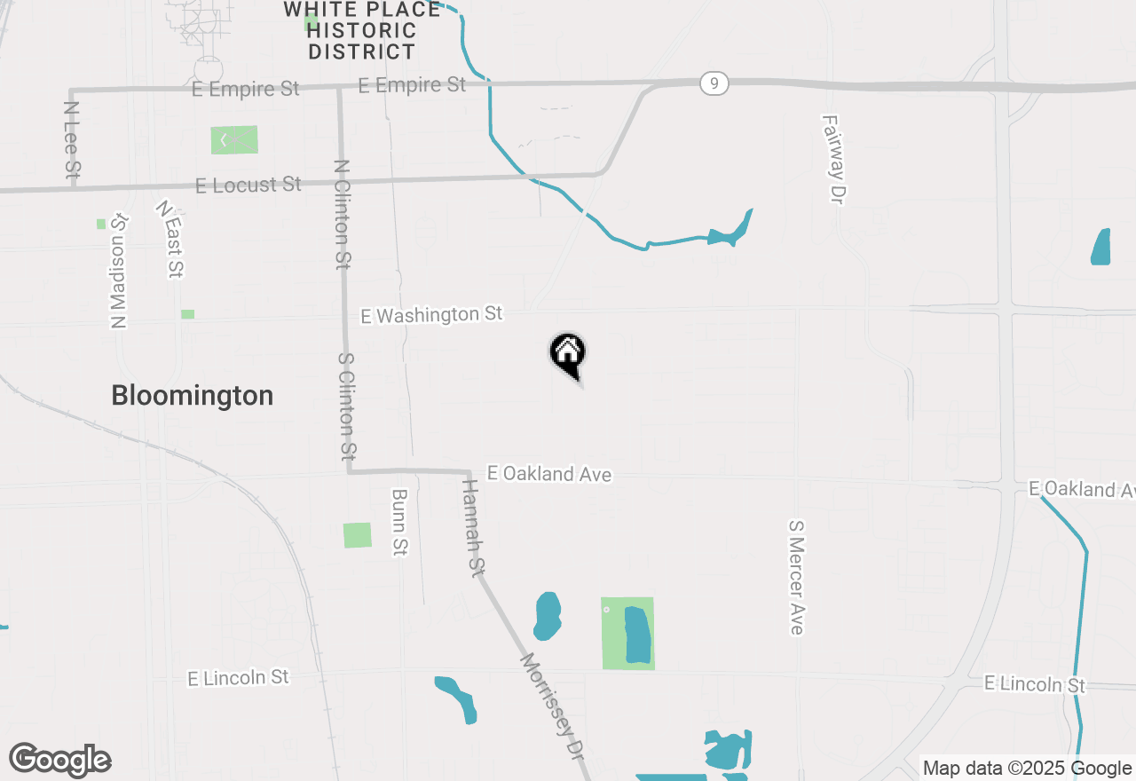 Map of 212 Leland Street, Bloomington, IL 61701