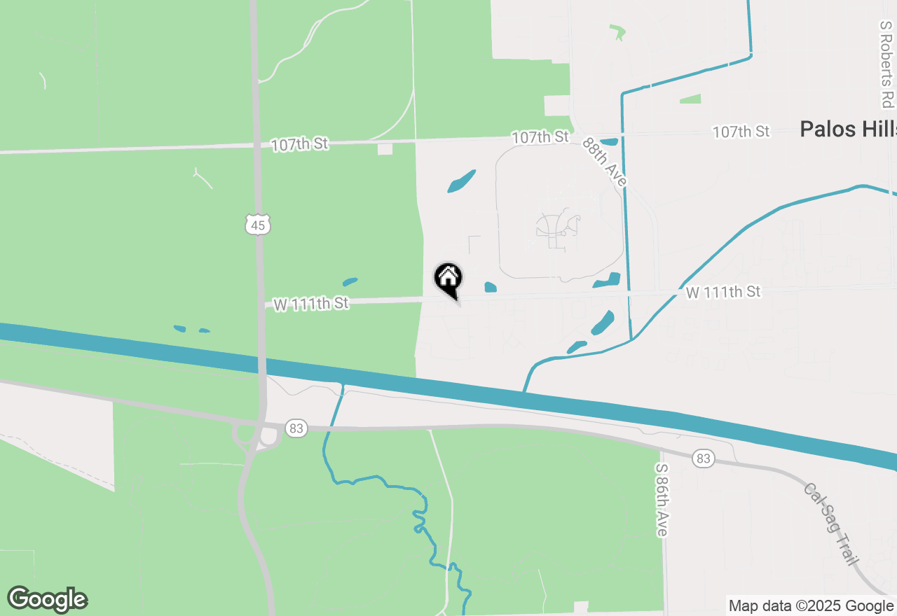 Map of 9037 W 111 Street, Palos Hills, IL 60465