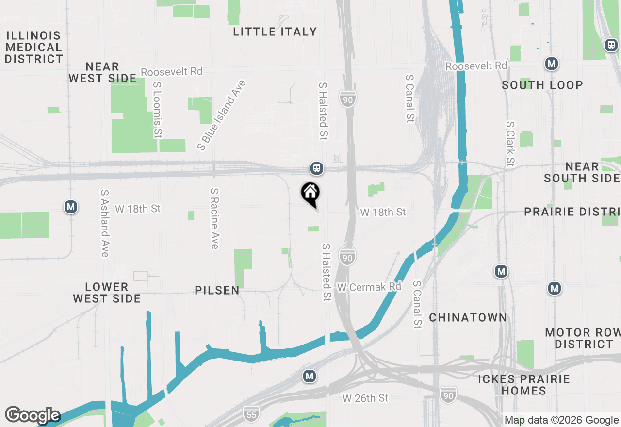 Map of 1817 S Peoria Street #2, Chicago, IL 60608