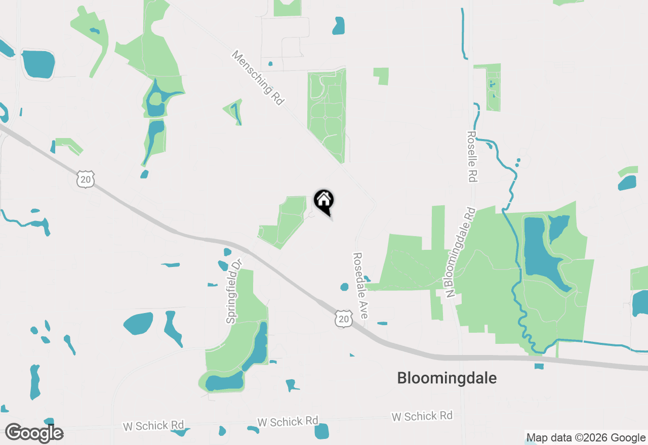 Map of 445 Harvest Lane, Roselle, IL 60172