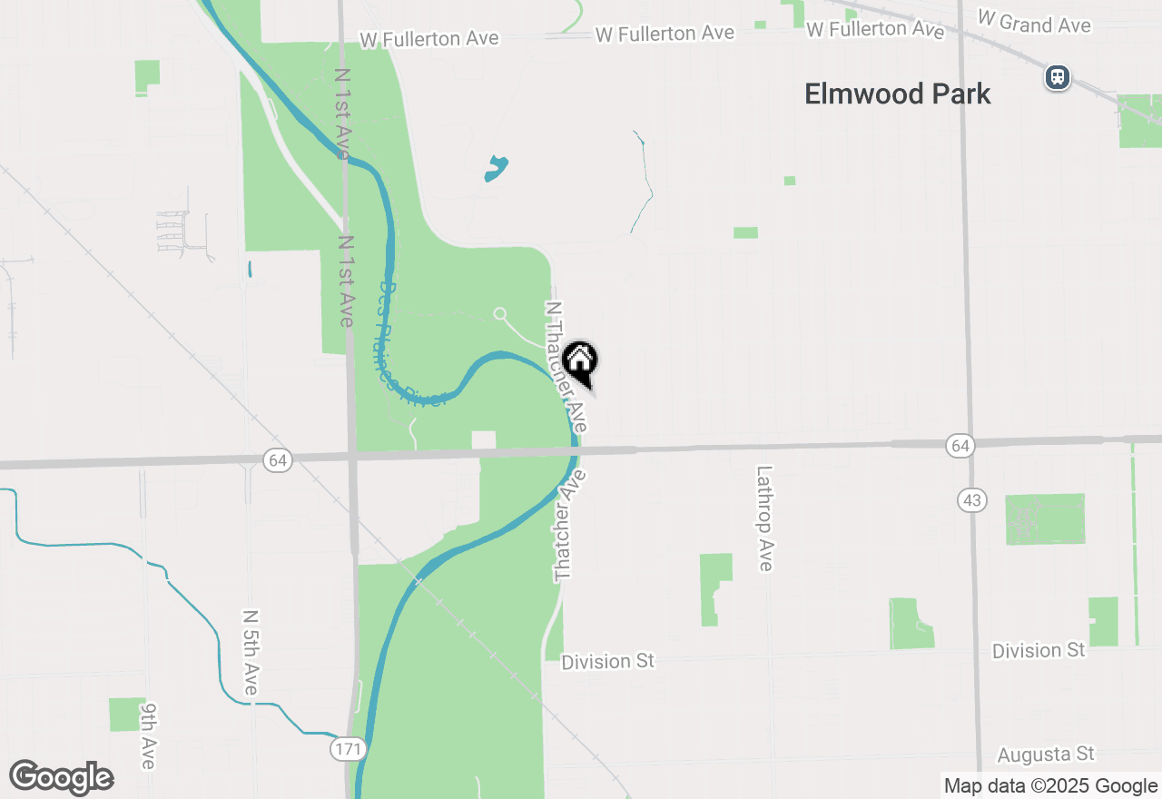 Map of 7917 W Leonora Lane, Elmwood Park, IL 60707