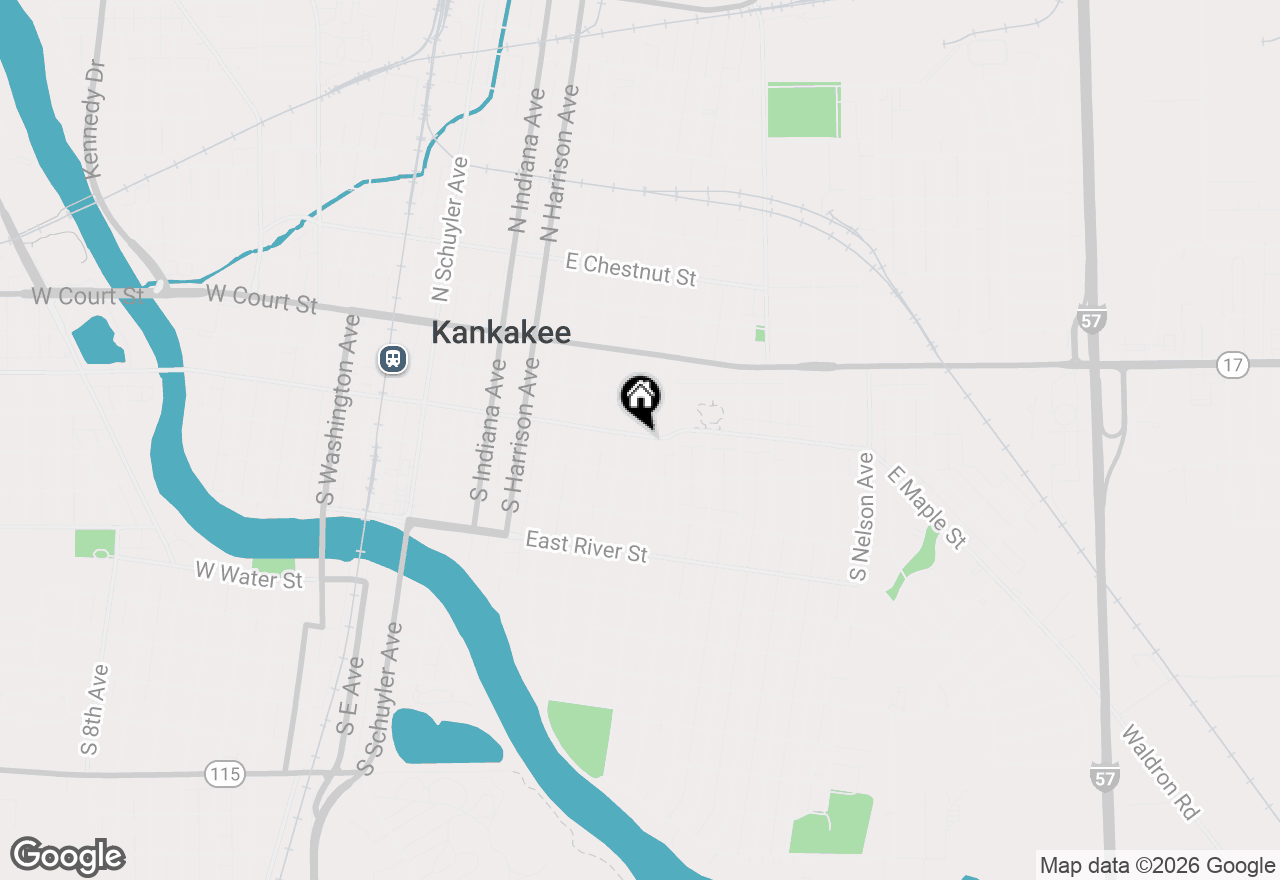 Map of 852 E Station Street, Kankakee, IL 60901