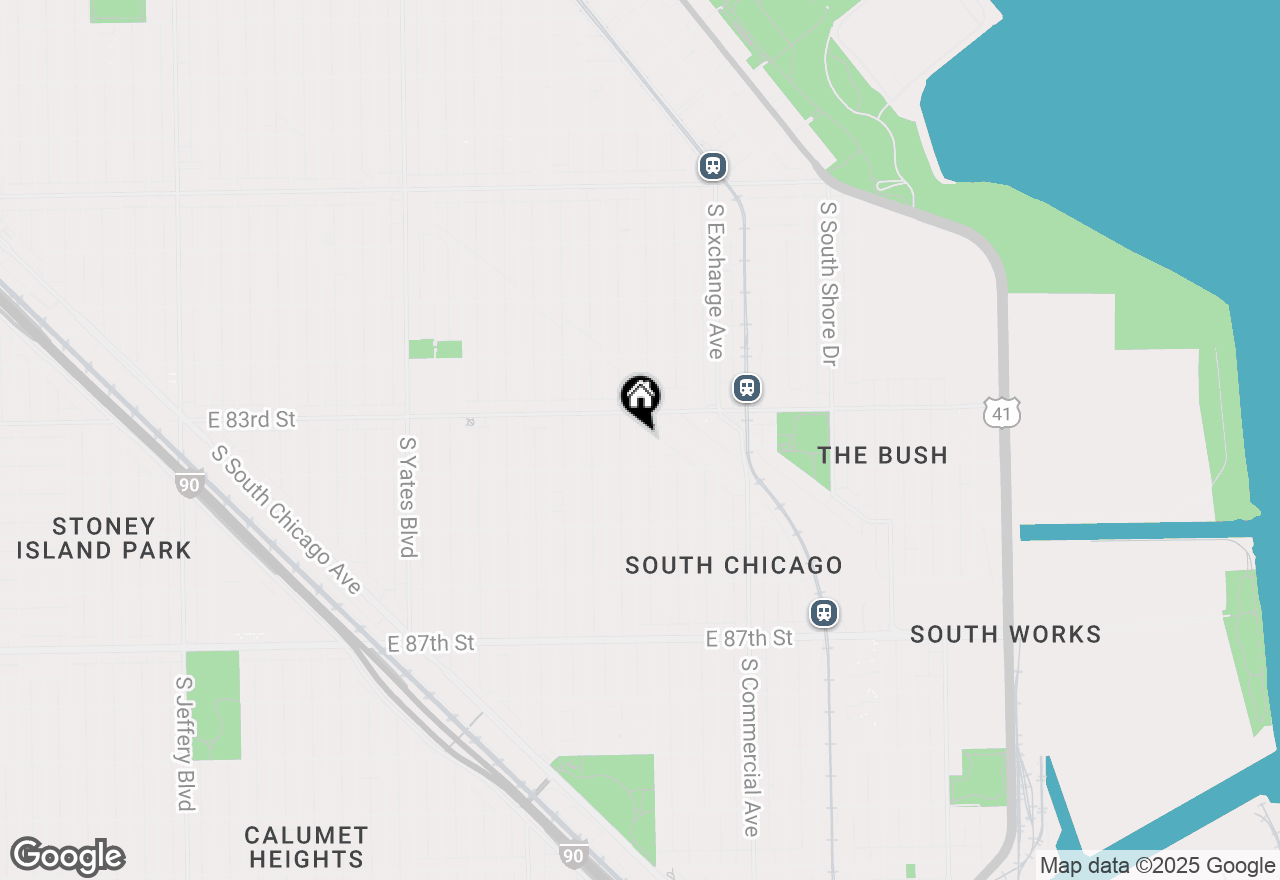 Map of 8329 S Burnham Avenue, Chicago, IL 60617