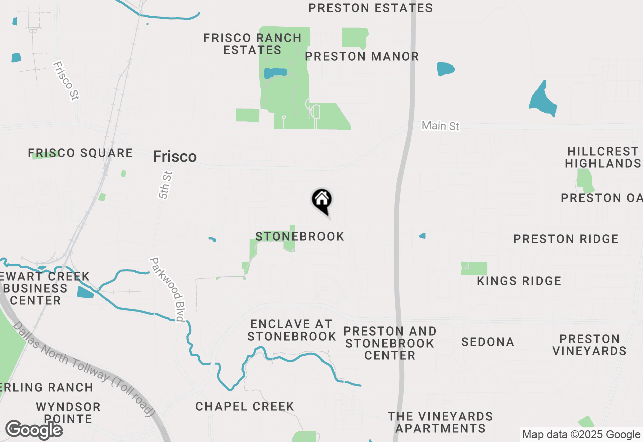 Map of 8358 Hickory Street, Frisco, TX 75034