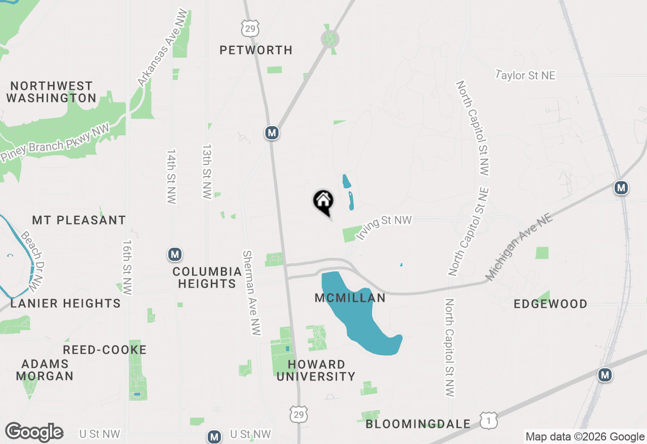 Map of 3223 Warder Street Nw #2, Washington, DC 20010