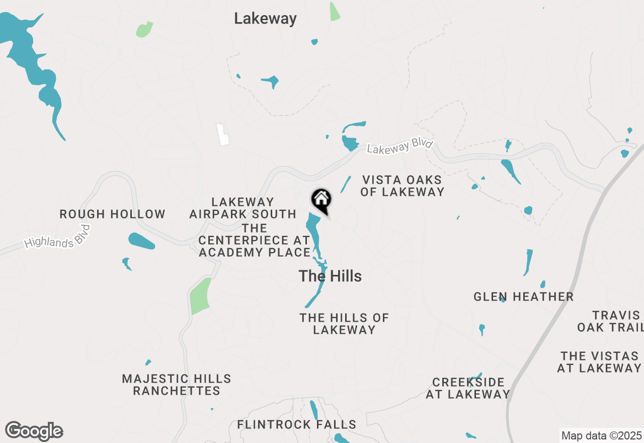Map of 347 The Hills Dr, The Hills, TX 78738