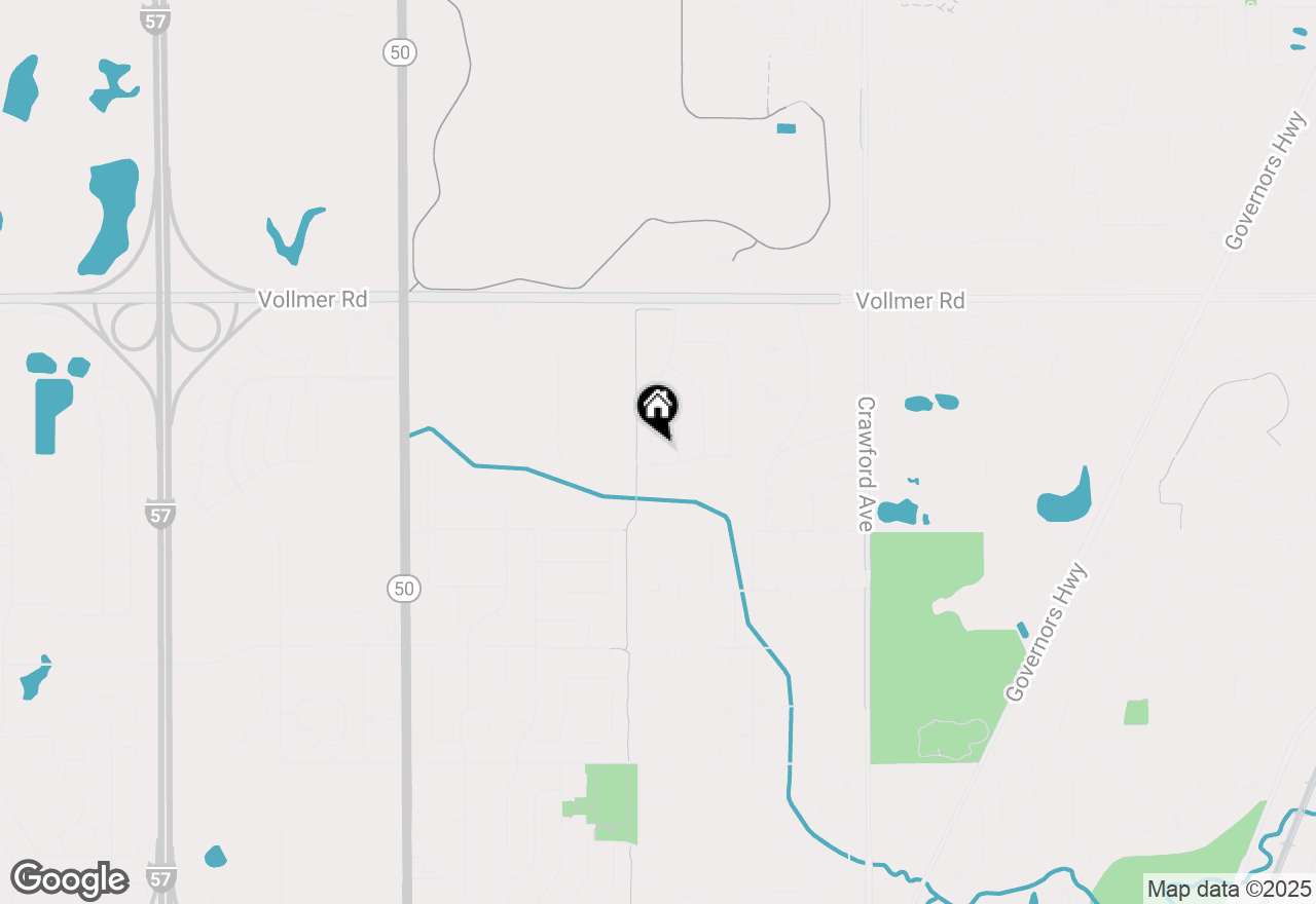 Map of 153 Treehouse Road, Matteson, IL 60443