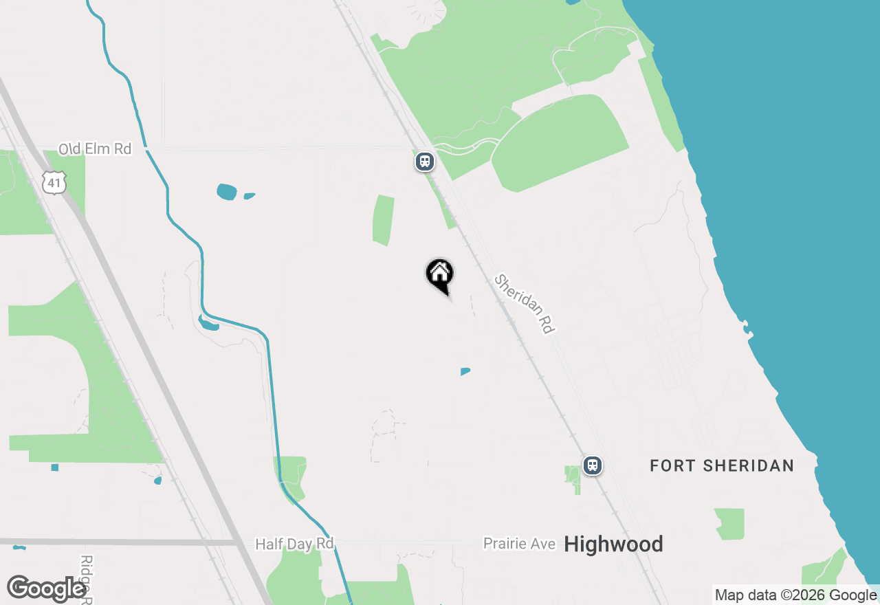 Map of 600 Hill Street, Highland Park, IL 60035