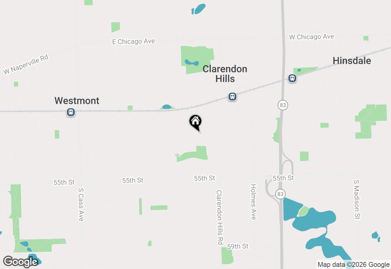 Map of 361 Ridge Avenue, Clarendon Hills, IL 60514